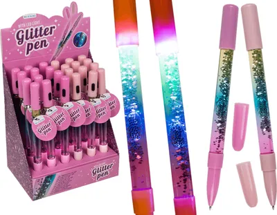 Produktbild von OOTB Kugelschreiber mit Glitter & LED (inkl. Batterien)