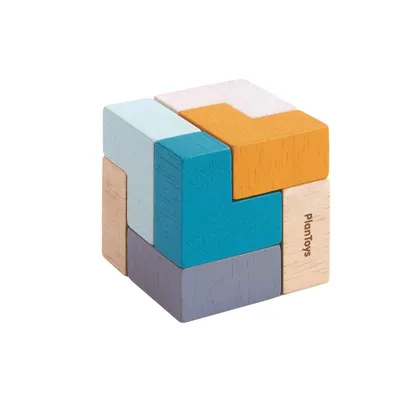 Productafbeelding van Plan Toys houten blokken, kubussen in een doos