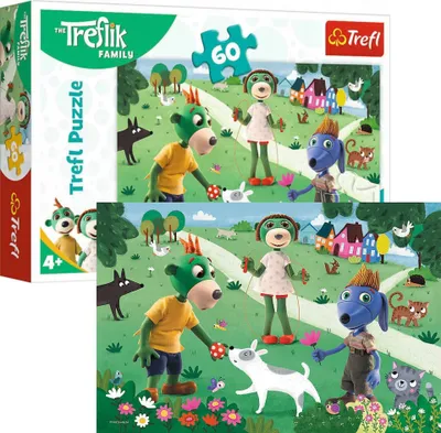 Produktbild von Trefl-Puzzle 60 - Fröhlicher Treflik-Tag 17377