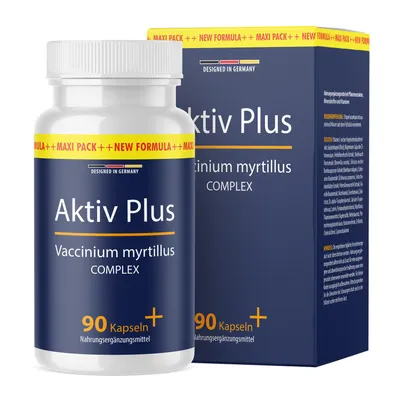 Produktbild von Aktiv Plus Kapseln | Bewährte Zutatenkombination - mit Pflanzenextrakten, Vitaminen und Mineralstoffen | 90 Kapseln Inhalt