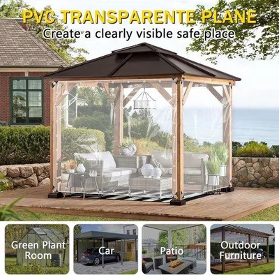 Image de Bâche de protection transparente Famanu, 400 g/m² - 3 x 1 mètre