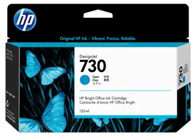 Produktbild von HP 730 DesignJet Tintenpatrone Cyan 130 ml (P2V62A)