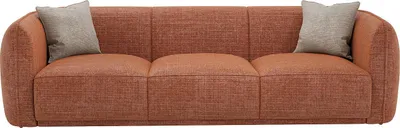 Produktbild von Sofa 3-Sitzer - Chenille-Stoff - Terracotta - JUNETI