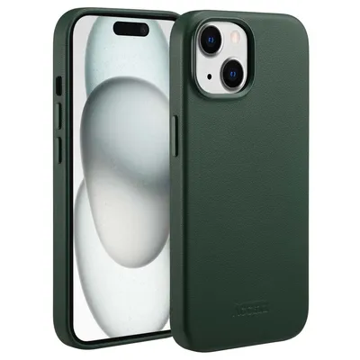 Immagine prodotto di Accezz MagSafe Cover posteriore in pelle per iPhone 15 - Verde cedro