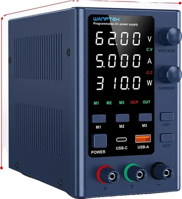 Image de Alimentation DC Wanptek, tension réglable 30V - 62V, sortie de courant élevée 5A - 10A,EPS6205 62V 5A