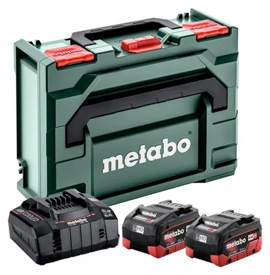 Produktbild von Metabo Basis-Set 2 x LiHD 5.5 Ah + metaBOX 145