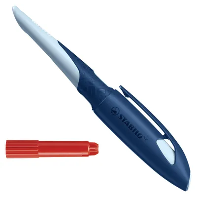 Produktbild von STABILO Ergonomischer Schulfüller EASYbirdy 3D DreamWorld blau inkl. Patrone - Linkshänder:innen - Anfängerfeder (A) mit Einstellwerkzeug