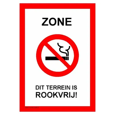 Produktbild von CombiCraft Schild 'Rookvrij terrein' 21x30 cm
