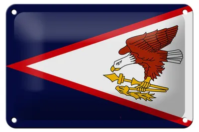 Produktbild von Blechschild Flagge 18x12cm Flag of American Samoa