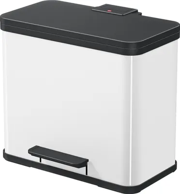 Produktbild von Tret-Abfalltrenner, Hailo Öko trio plus L, 3x9 Liter, weiß