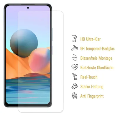 Produktbild von 3x 9H Hartglas für Xiaomi Redmi Note 10 Pro Panzerfolie Displayschutz Glas KLAR Panzerglas Schutzglas Schutzfolie