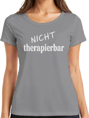 Produktbild von Nicht therapierbar lustiger Spruch sarkastisch Humor Geschenk Damen T-Shirt, Grau, L