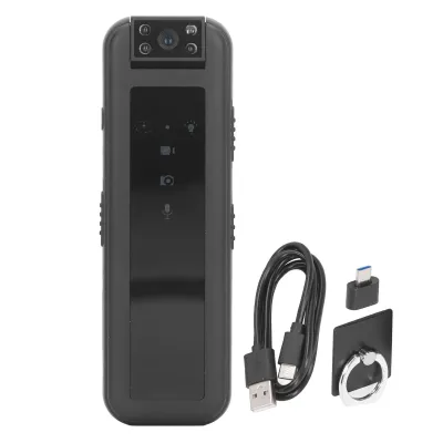 Zdjęcie produktu dla mini kamera wideo 1080P Przenośna kieszonkowa kamera wideo z klipsem ze wskaźnikiem LED
