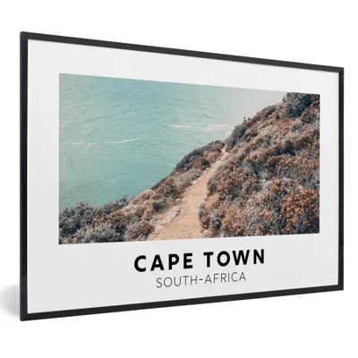 Produktbild von MuchoWow® Gerahmtes Poster Südafrika - Meer - Natur 90x60 cm - Poster mit Schwarzem Bilderrahmen Wandposter Rahmen Foto Bilder - Fotorahmen - Foto-Plakat