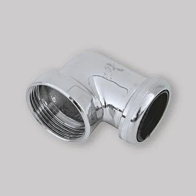 Zdjęcie produktu dla Złączka 90° z mosiądzu 1"1/4 x 32, chromowana