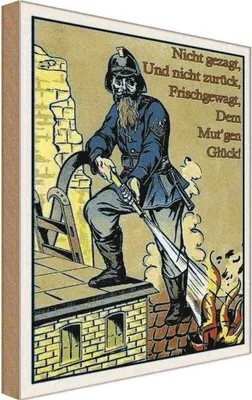 Produktbild von vianmo Holzschild 30x20 cm Feuerwehrmann nicht gezagt und Beruf Arbeit