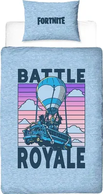 Produktbild von Fortnite - "Battle Royale" wendbar Bettwäsche TC126 (Einzelbett) (Blau/Marine/Pink/Violett)