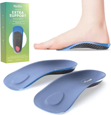 Imagen del producto de Plantillas con soporte para el talón, de 3/4 de longitud, ortopédicas, para aliviar el dolor de pies