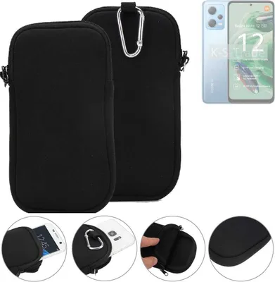 Produktbild von K-S-Trade Neopren-Hülle Handyhülle kompatibel mit Xiaomi Redmi Note 12 5G Schutzhülle Neoprenhülle Sleeve Schutz-Hülle Gürtel Tasche Case