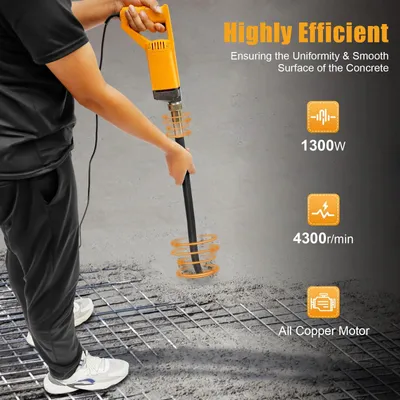 Produktbild von Betonrüttler - Modell 35-1 - 1300 W 220 V - 2 m Flaschenrüttler - 4300 U/min - EU-Stecker