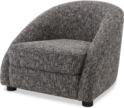 Produktbild von Casa Padrino Luxus Sessel Schwarz / Schwarz 88 x 80 x H. 65 cm - Wohnzimmer Sessel - Luxus Wohnzimmer Möbel