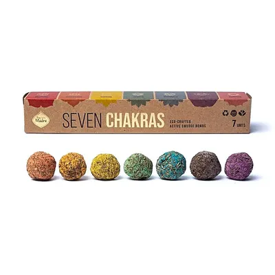 Produktbild von Sagrada Madre Premium 7 Chakra-Räucherbomben – 2er-Set – ±58 g