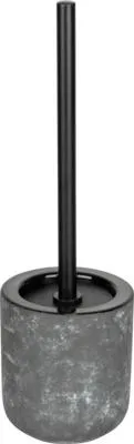 Produktbild von WENKO Sacile, WC-Bürste & Halter, Grau, Keramik, Edelstahl, 115 mm, 115 mm