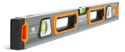 Produktbild von Handy - Magnetische Wasserwaage 60 cm - Professionelle Aluminium-Wasserwaage mit Spiegelfenster und Lineal [10624B].