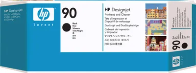 Produktbild von HP 90 Schwarz Druckkopf und Druckkopfreiniger, HP DesignJet 4000/4500-Druckerserie, Thermal Inkjet, Schwarz, C5054A, Singapur, 35,6 mm
