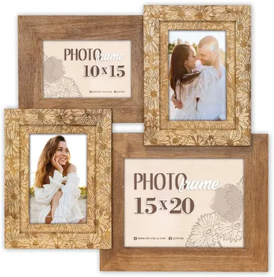 Obrázek produktu pro ZEP Gallery Frame Arezzo Wood Brown pro 3 fotografie 10x15 cm 1 fotografie 15x20 cm