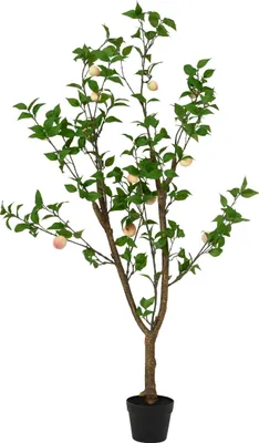 Produktbild von Kaemingk Künstlicher Pfirsichbaum im Topf, naturgetreue Nachbildung für Innenbereiche