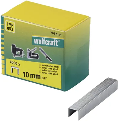 Obrázek produktu pro Wolfcraft Široké sponky do sponkovačky výška 10 mm 4000 ks 7037100