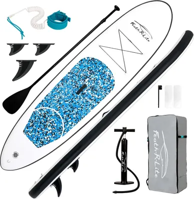 Produktbild von Aufblasbares Stand-Up Paddleboard Komplett mit Zubehör für Erwachsene - Stabilität und Langlebigkeit für Paddeln, Yoga und Surfen