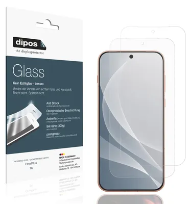 Zdjęcie produktu dla 2 folie ochronne matowe do telefonu OnePlus 16 - folia antyuderzeniowa 9H, wykonana z tworzywa sztucznego przypominającego szkło