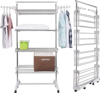 Produktbild von Famanu Trockenständer große Kapazität - 144 x 66 x 178 cm
