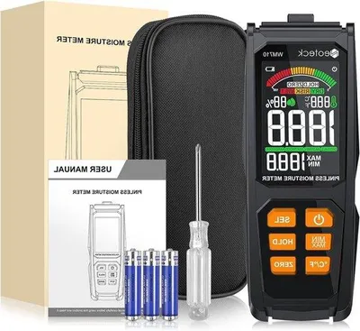 Obrázok produktu pre Meradlo vlhkosti dreva, hĺbka 20 mm, presnosť ±4 %, farebný displej