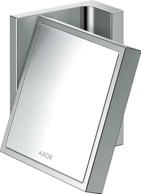 Produktbild von hansgrohe AXOR UNIVERSAL Rectangular Rasierspiegel, Vergrößerung 1,7-fach, neigbar, Rahmen Metall, 42649000
