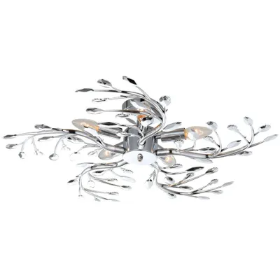 Produktbild von LED Deckenleuchte aus Chrom im Blätter-Design