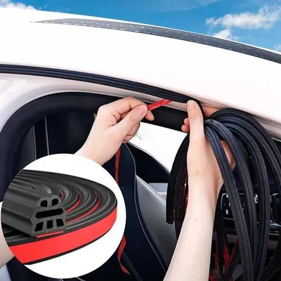 Obrázek produktu pro Univerzální těsnění do dveří automobilu, samolepicí guma, 16 m