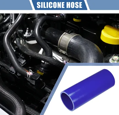 Produktbild von 1 Stück 68mm 2,68" ID 200mm 7,87" Länge 0 Grad blau Autosilikonschlauch Kühlmittelschlauch Universal