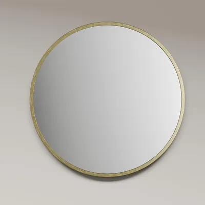 Immagine prodotto di Specchio rotondo Talos Picasso oro Ø 25 cm - con cornice in alluminio di alta qualità per un ambiente elegante - Perfetto specchio rotondo da bagno che unisce eleganza e funzionalità