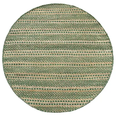 Obrázok produktu pre Vlnený jutový koberec 100x100 cm, zelená, do obývacej izby