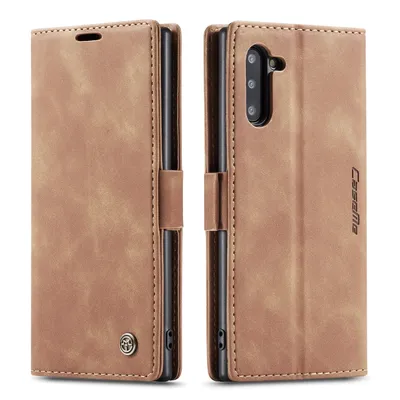 Obrázek produktu pro Galaxy Note 10 Pouzdro, RetroPolyuretanKožené Pouzdro, Kapsy na Karty, Magnetické Uzavírání, Pouzdro s Funkcí Stojánku pro Samsung Galaxy Note 10 Hnědý