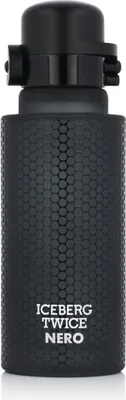 A black bottle of Iceberg Twice Nero Eau de Toilette for men.