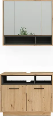 Produktbild von Badmöbel-Set Vicco Beatrice Artisan-Eiche 2 Teile, Model 40200