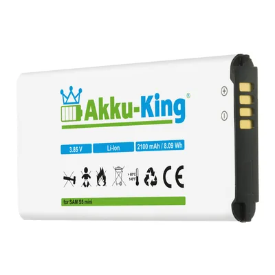 Akku fuer Samsung Galaxy S5 Mini EG-BG8000BBE - Li-Ion 2100mAh