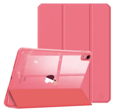 Produktbild von Fintie Hybrid Hülle für iPad 11. Generation 2025 11 Zoll (A16), iPad 10. Generation 10.9 Zoll 2022 - Ultradünn Schutzhülle mit transparenter Rückseite Abdeckung Case, Auto Schlaf/Wach, Pink