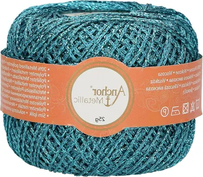 Productafbeelding van Metallic Effectgaren - Glimmend Garen - Haken en Breien - Viscose en Polyester Mix - 100 meter - Blauw