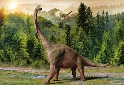 Produktbild von 3 D Ansichtskarte Dinosaurier Brachiosaurus, Postkarte Wackelkarte Hologrammkarte Tiere Tier Dinos