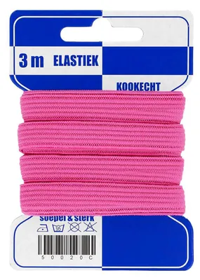 3 m Gummilitze Gummiband 10 mm pink